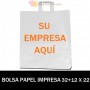 BOLSAS DE PAPEL ASA PLANA PERSONALIZADAS 32+12 X 22