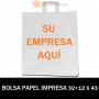 BOLSAS DE PAPEL ASA PLANA PERSONALIZADAS 32+12 X 43