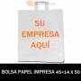 BOLSAS DE PAPEL ASA PLANA PERSONALIZADAS 45+14 X 50