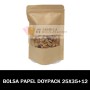 Bolsas de Papel Kraft Doypack con Ventana 25x35+12