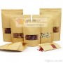 Bolsas de Papel Kraft Doypack con Ventana 25x35+12
