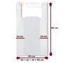 BOLSAS DE PLASTICO ASA CAMISETA ANONIMAS BLANCAS 80X85 GALGA 200