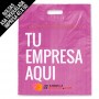 Bolsas de Plastico Asa Troquelada Personalizadas 45x60 Galga 200 Material Reciclado
