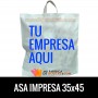 Bolsas de Plastico Asa de Lazo Personalizadas 35x45 Galga 200