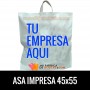 Bolsas de Plastico Asa de Lazo Personalizadas 45x55 Galga 200