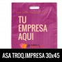Bolsas de Plastico Asa Troquelada Personalizadas 35x45 Galga 200 Material Reciclado