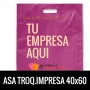 Bolsas de Plastico Asa Troquelada Personalizadas 40x60 Galga 200 Material Reciclado