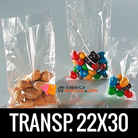 BOLSAS DE PLASTICO TRANSPARENTES POLIETILENO 22X30