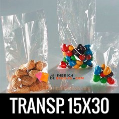 BOLSAS DE PLASTICO TRANSPARENTES POLIETILENO 15X30