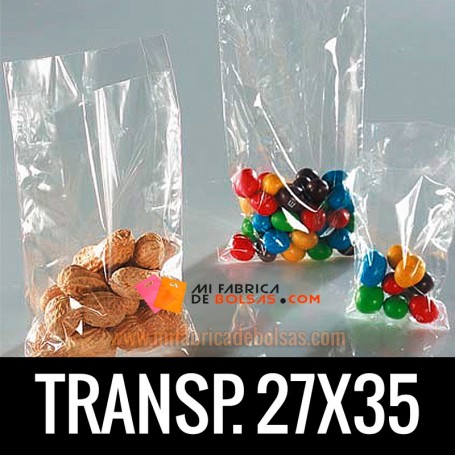 BOLSAS DE PLASTICO TRANSPARENTES POLIETILENO 27X30
