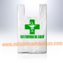 BOLSAS DE PLASTICO ASA CAMISETA FARMACIA 30X35 GALGA 200
