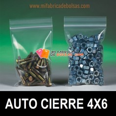 BOLSAS DE PLASTICO TRANSPARENTES CON AUTOCIERRE ZIP 4X6
