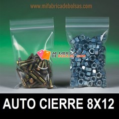 BOLSAS DE PLASTICO TRANSPARENTES CON AUTOCIERRE ZIP 8X12