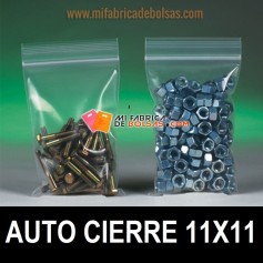 BOLSAS DE PLASTICO TRANSPARENTES CON AUTOCIERRE ZIP 11X11
