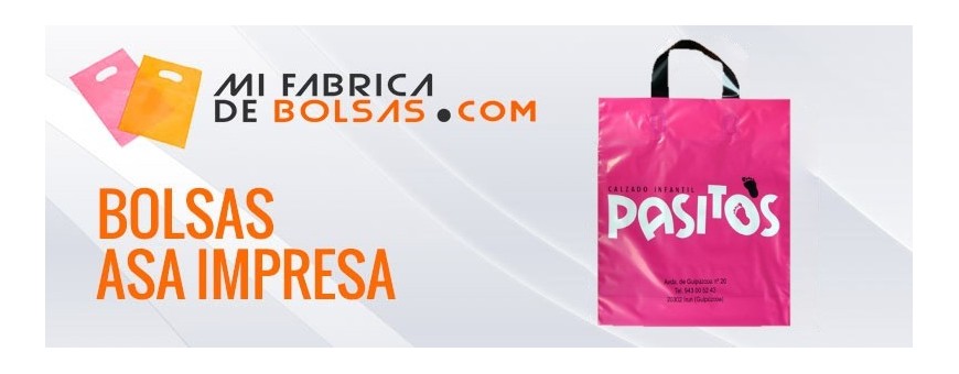 BOLSAS DE PLASTICO ASA DE LAZO IMPRESAS