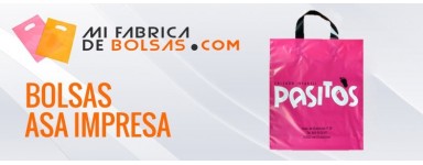 BOLSAS DE PLASTICO ASA DE LAZO IMPRESAS